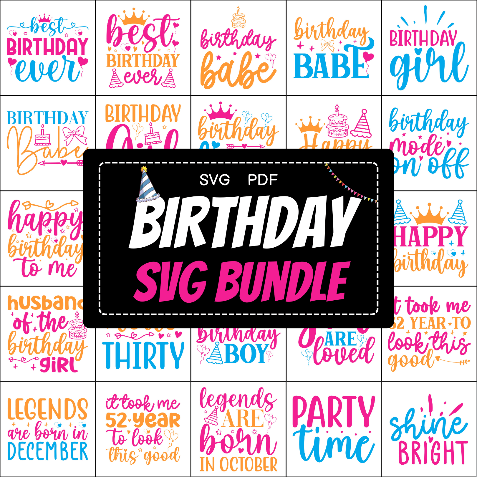 Birthday SVG Bundle